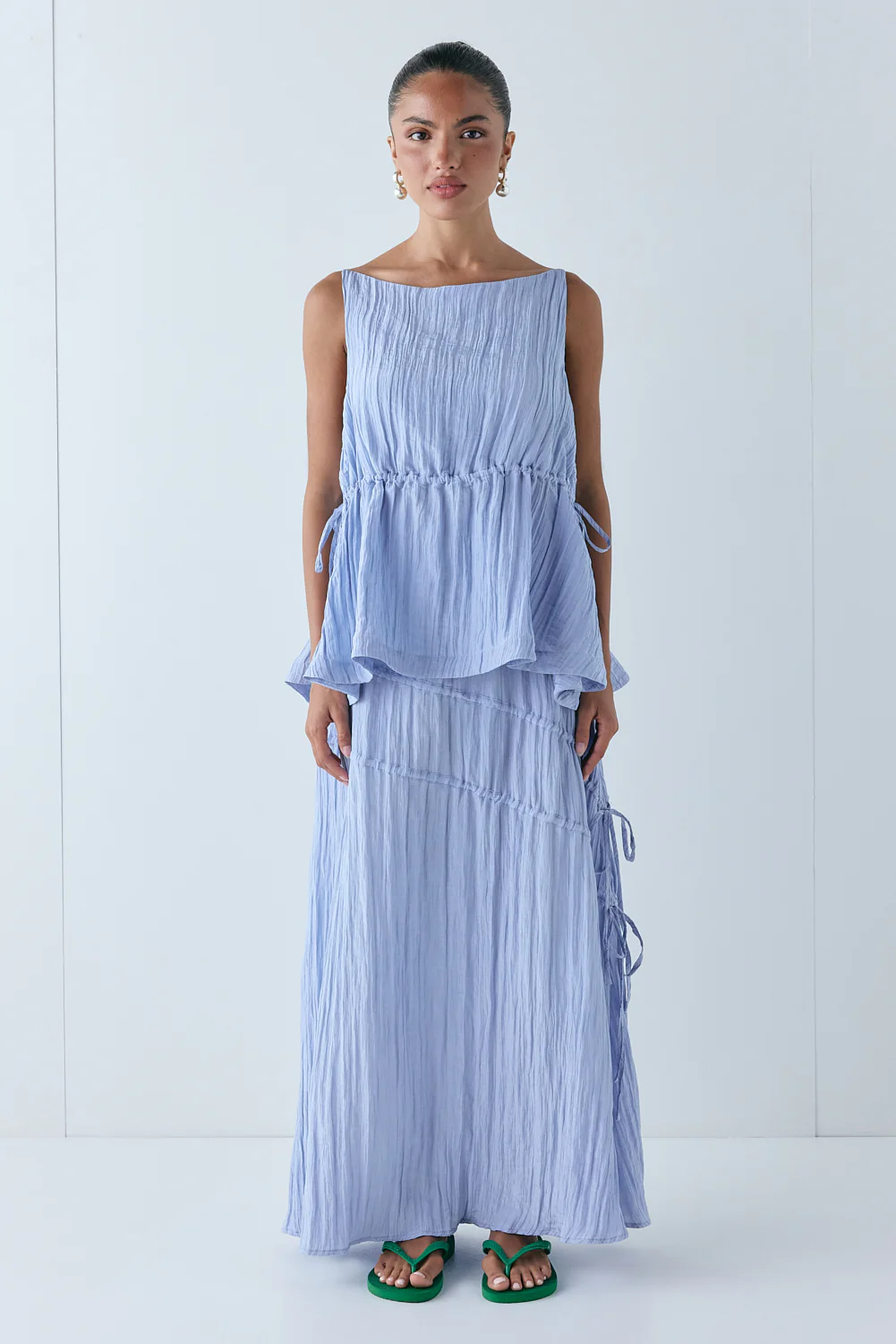 Indi Top Crinkle Blue